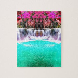 Psychedelic Waterfall Jigsaw Puzzle