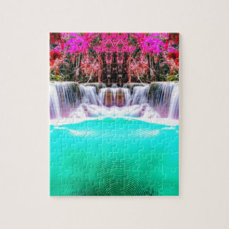 Psychedelic Waterfall Jigsaw Puzzle