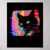 Psychedelic Weirdcore Cat Vaporwave Aesthetic Trip