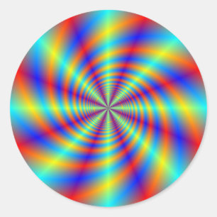 Psychedelic Whirl  Round Sticker