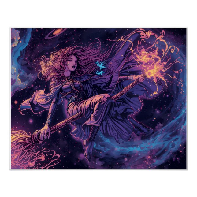 Psychedelic witch glossy poster (Devant)