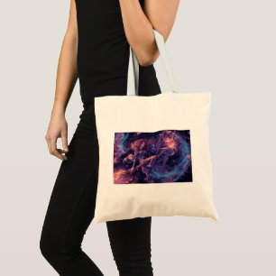 psychedelic witch totebag tote bag