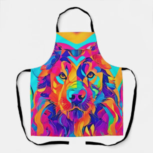 Psychedelic Wolf Majesty Apron