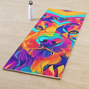 Psychedelic Wolf Majesty Yoga Mat