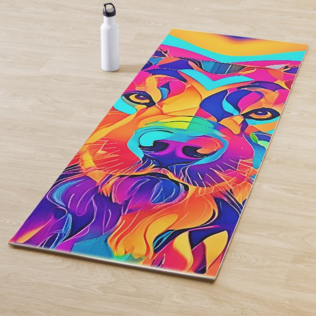 Psychedelic Wolf Majesty Yoga Mat (In Situ)