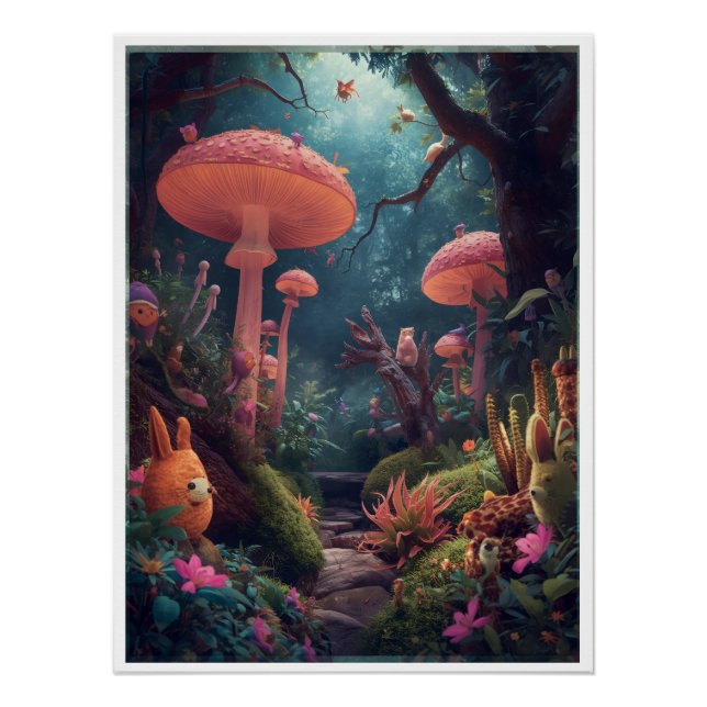 psychedelic woodland poster (Front)