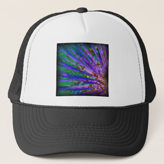 Psychedelic Yucca Inverted Trucker Hat (Front)