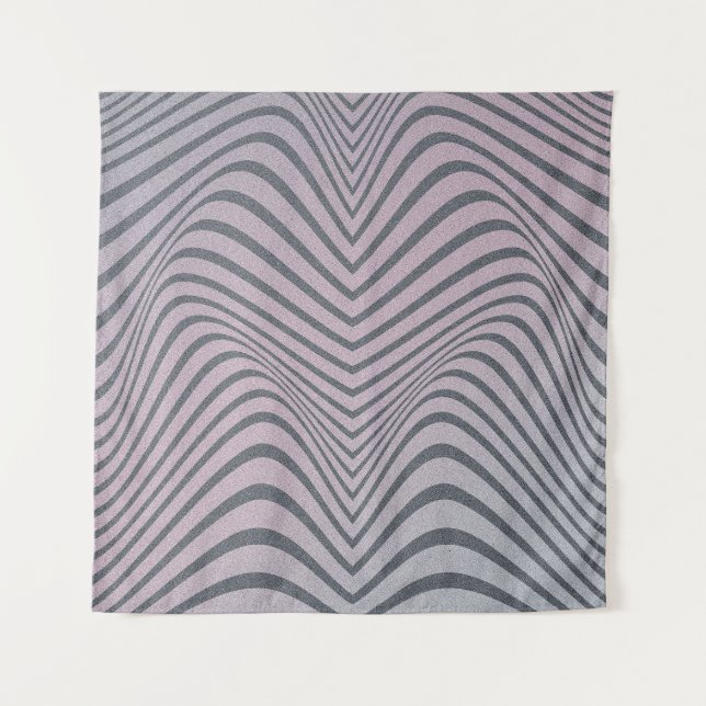 Psychedelic Zebra: Grainy Vintage Stripes. Tapestry (Front)