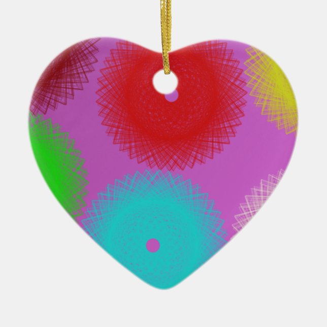psychedelics colour pop colour ceramic ornament (Front)