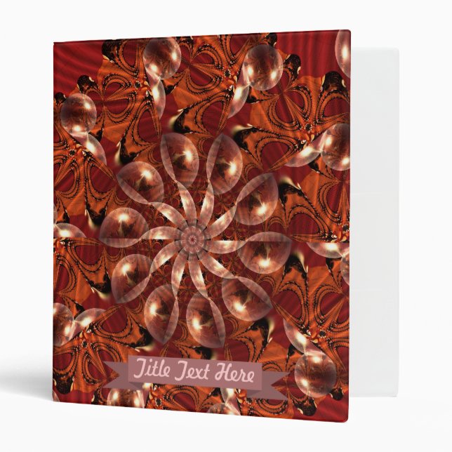 Psychédélique Choc Bulles Spirale Album Classeur (Devant/intérieur)