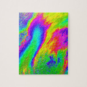 Psychédélique Hippie Tie Dye Rainbow Jigsaw Puzzle