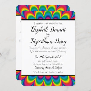 Psychédélique Tie Dye Faire-part de mariage