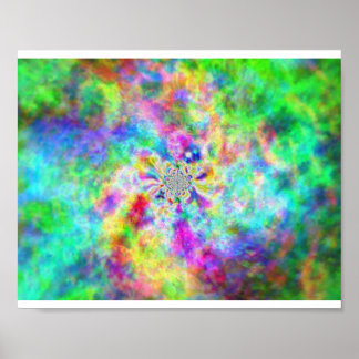 Psychédélisme en couleurs poster