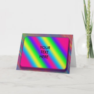 Psychedic Neon Gradient Blank Invitation