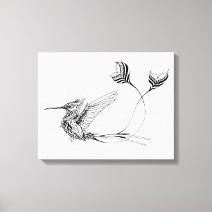 Psychedlic Bird Tattoo 6 Canvas Print