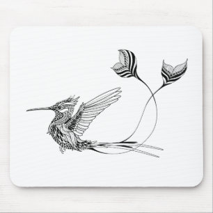 Psychedlic Bird Tattoo Mouse Pad