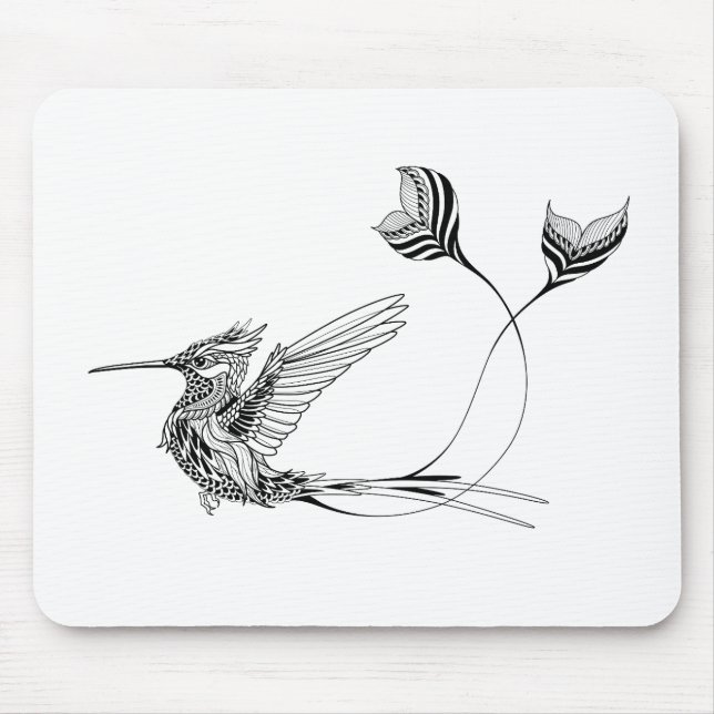 Psychedlic Bird Tattoo Mouse Pad (Front)