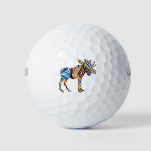 Psychedlic-Moose Golf Balls