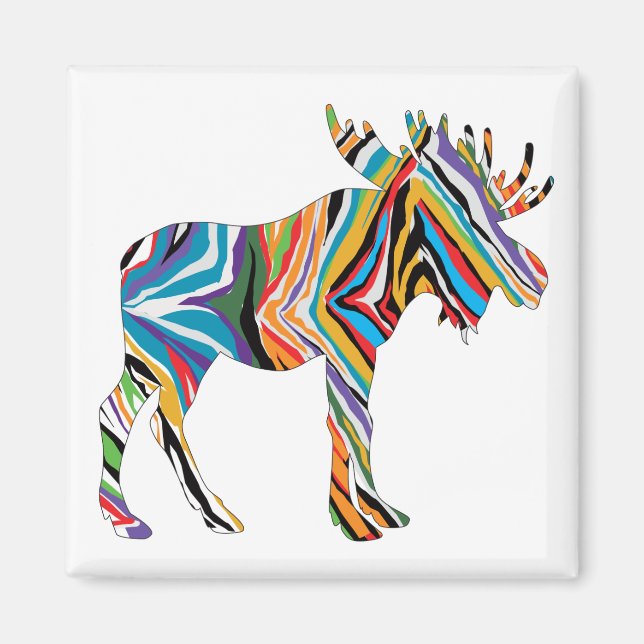 Psychedlic-Moose Magnet (Front)