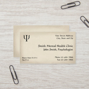 Psychiatre Carte de visite de la santé mentale