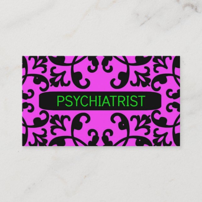 Psychiatre Carte de visite rose (Devant)