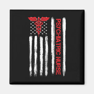 Psychiatric Nurse American Flag RN Mental Health P Magnet