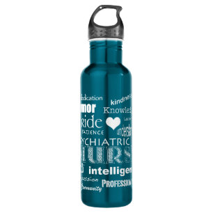 Psychiatric Nurse-Attributes/White-personalize 710 Ml Water Bottle