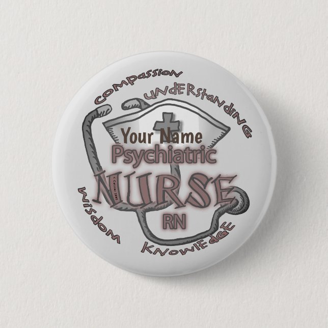 Psychiatric Nurse Axiom 2 Inch Round Button (Front)