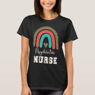 Psychiatric Nurse Leopard RN Mental Health Psych N T-Shirt