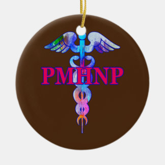 Psychiatric Nurse Practitioner PMHNP Caduceus Ceramic Ornament