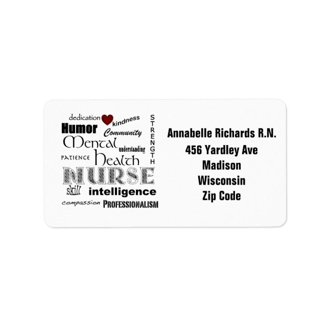Psychiatric Nurse Pride+Personalize Name/Address Label (Front)