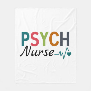 Psychiatric Nurse Psych Nurse Fleece Blanket