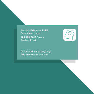 Psychiatric Nurse Theme Medical Business Cards