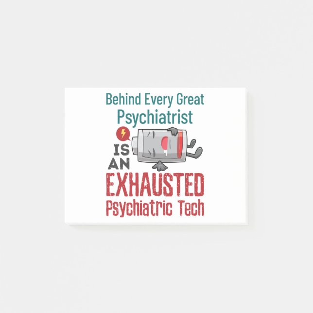 Psychiatric Tech Mental Health Technician Funny Post-it Notes (Front)