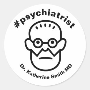 psychiatrist antistress Freud Therapy Health Classic Round Sticker