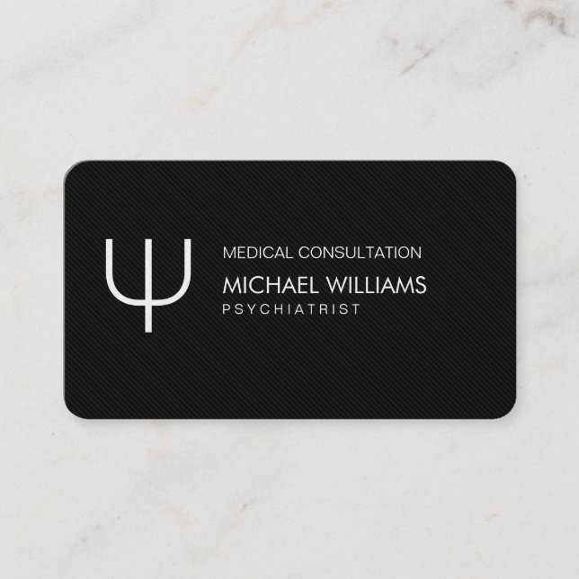 Psychiatrist - Elegant professional Simbolo Business Card (Front)