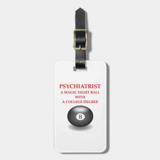 psychiatrist luggage tag (Front Vertical)