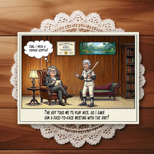 Psychiatrist Office Humour Cartoon Postcard