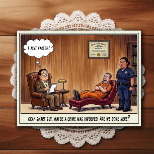 Psychiatrist Office Humour Cartoon Postcard