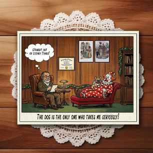 Psychiatrist Office Humour Cartoon Postcard