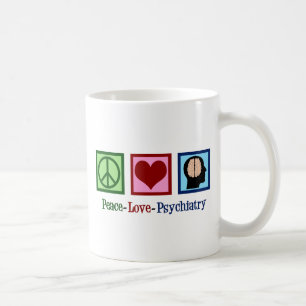 Psychiatrist Peace Love Psychiatry Coffee Mug