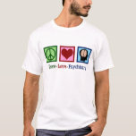 Psychiatrist Peace Love Psychiatry T-Shirt<br><div class="desc">Peace Love Psychiatry. A cute psychiatrist Christmas gift featuring a peace sign,  heart,  and human brain. A pretty present for a psychiatric nurse that works with mental health patients in a mental hospital ward.</div>