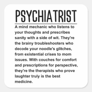 Psychiatrist Square Sticker