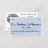 Psychiatrist - Therapist - glass name tag effect (Front/Back)
