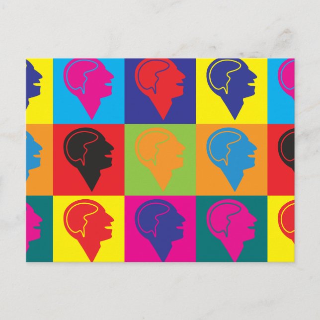 Psychiatry Pop Art Postcard (Front)