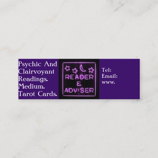 Psychic And Clairvoyant Reader Business Card (Front)