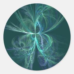 Psychic Energy Fractal Classic Round Sticker