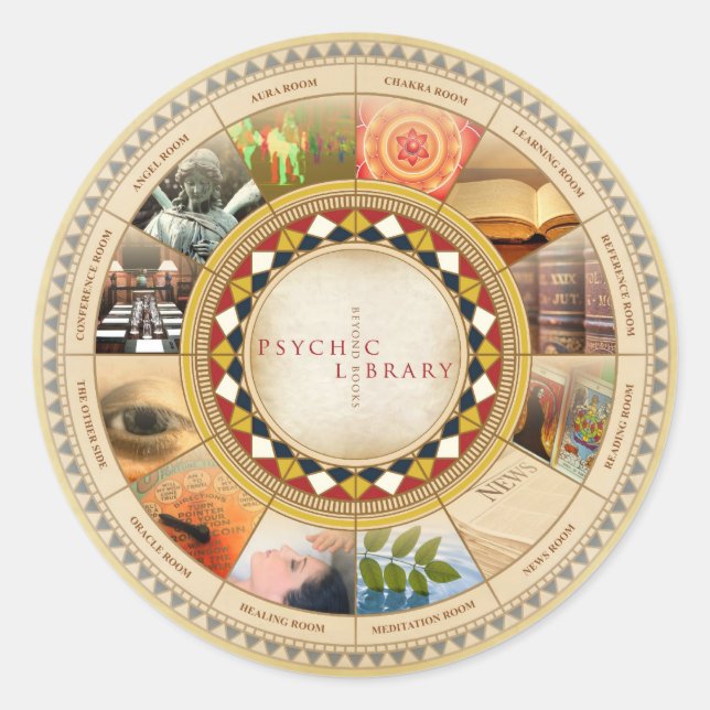 Psychic Library Classic Round Sticker (Front)