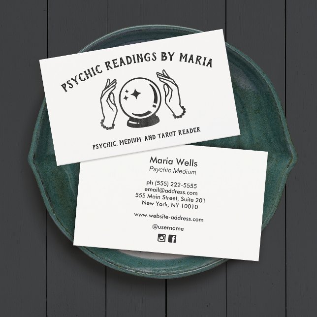 Psychic Medium Crystal Ball Vintage  Business Card (Creator Uploaded)