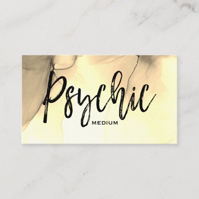 *~* Psychic Medium Reader Metaphysical  Watercolor Business Card (Front)